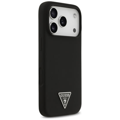 MagSafe tok Apple iPhone 17 Pro-hoz, Guess, Triangle Logo, Fekete