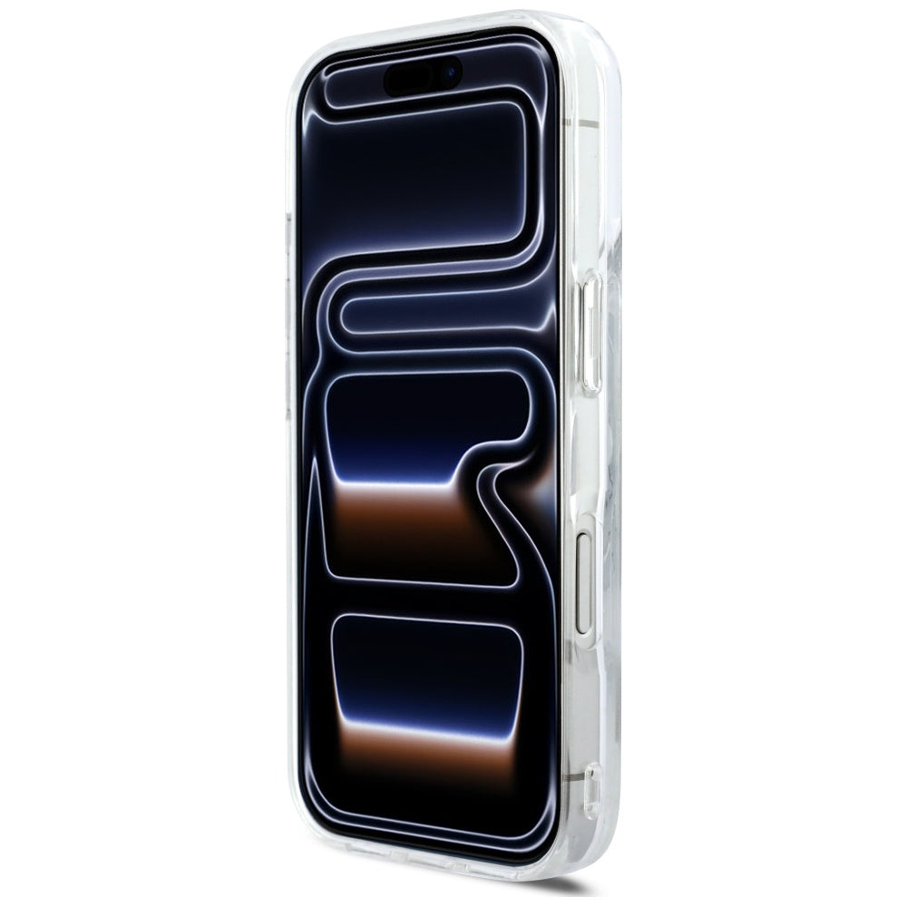 MagSafe Case for Apple iPhone 17 Pro, Karl Lagerfeld, Glitter Karl Script Logo, Transparent