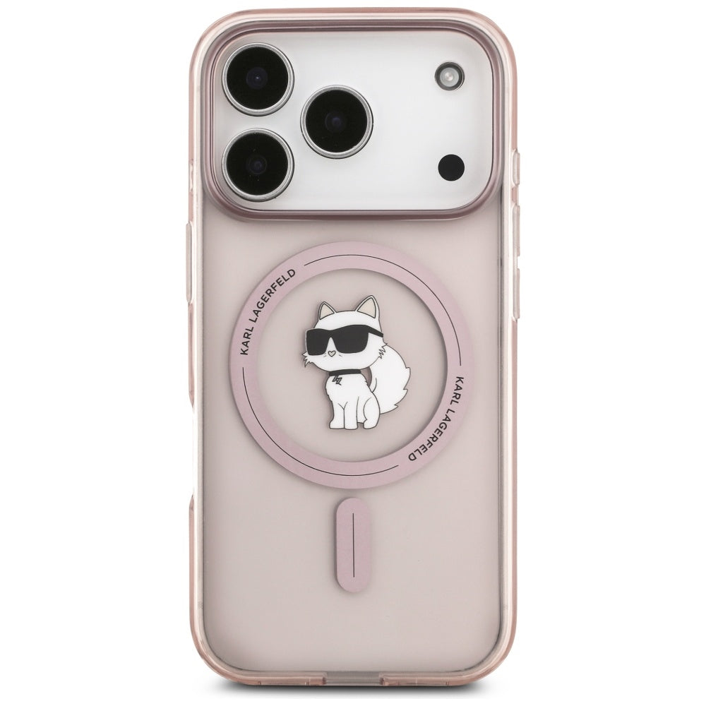 MagSafe tok Apple iPhone 17 Pro-hoz, Karl Lagerfeld, IML Choupette, Rózsaszín