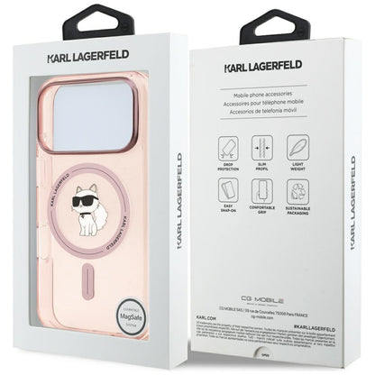 MagSafe tok Apple iPhone 17 Pro-hoz, Karl Lagerfeld, IML Choupette, Rózsaszín