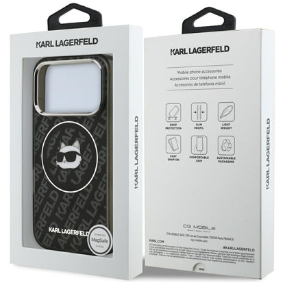 MagSafe tok Apple iPhone 17 Pro-hoz, Karl Lagerfeld, IML Choupette`s Head, Fekete