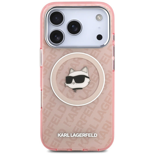 MagSafe tok Apple iPhone 17 Pro-hoz, Karl Lagerfeld, IML Choupette`s Head, Rózsaszín