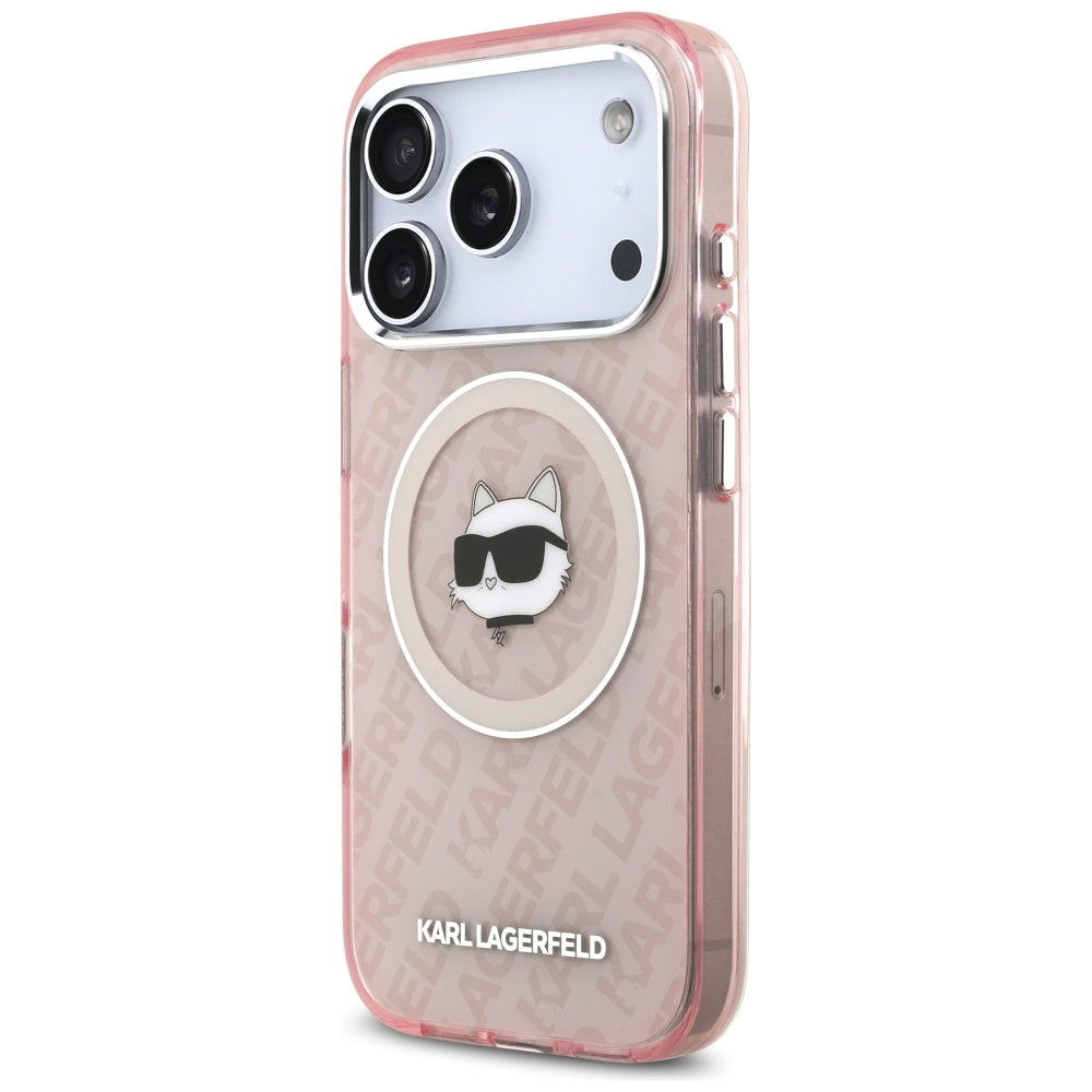 MagSafe tok Apple iPhone 17 Pro-hoz, Karl Lagerfeld, IML Choupette`s Head, Rózsaszín