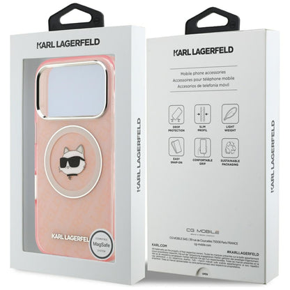 MagSafe tok Apple iPhone 17 Pro-hoz, Karl Lagerfeld, IML Choupette`s Head, Rózsaszín