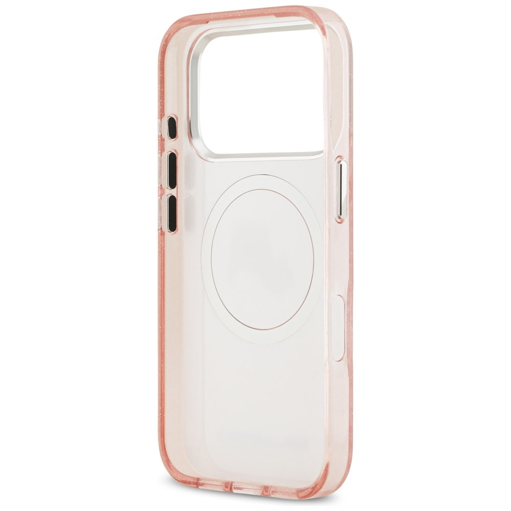 MagSafe tok Apple iPhone 17 Pro-hoz, Karl Lagerfeld, IML Glitter Karl & Choupette`s Heads, Rózsaszín