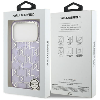 MagSafe tok Apple iPhone 17 Pro-hoz, Karl Lagerfeld, IML KL Monogram, Lila