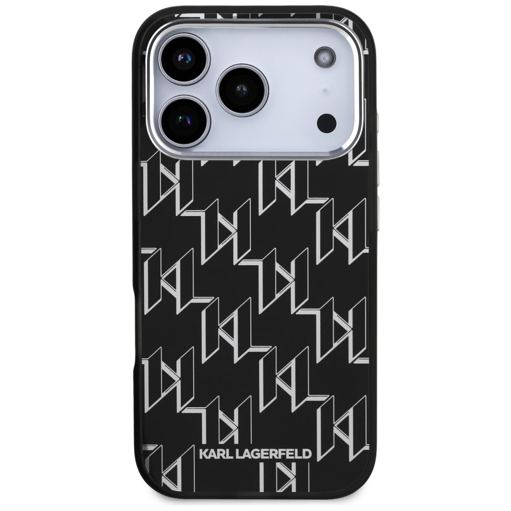 MagSafe tok Apple iPhone 17 Pro-hoz, Karl Lagerfeld, IML KL Monogram, Fekete