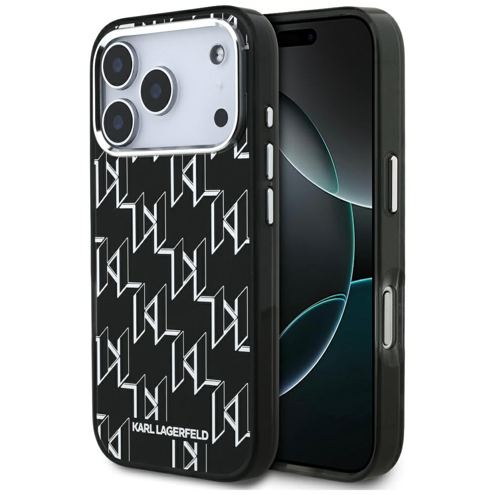 MagSafe tok Apple iPhone 17 Pro-hoz, Karl Lagerfeld, IML KL Monogram, Fekete