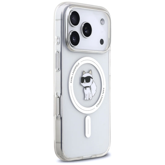 MagSafe tok Apple iPhone 17 Pro-hoz, Karl Lagerfeld, IML Logo Choupette, Átlátszó
