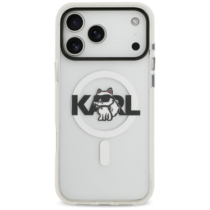 MagSafe tok Apple iPhone 17 Pro-hoz, Karl Lagerfeld, IML Sketch Logo Choupette, Átlátszó