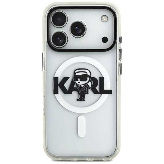 MagSafe tok Apple iPhone 17 Pro-hoz, Karl Lagerfeld, IML Sketch Logo Karl, Átlátszó