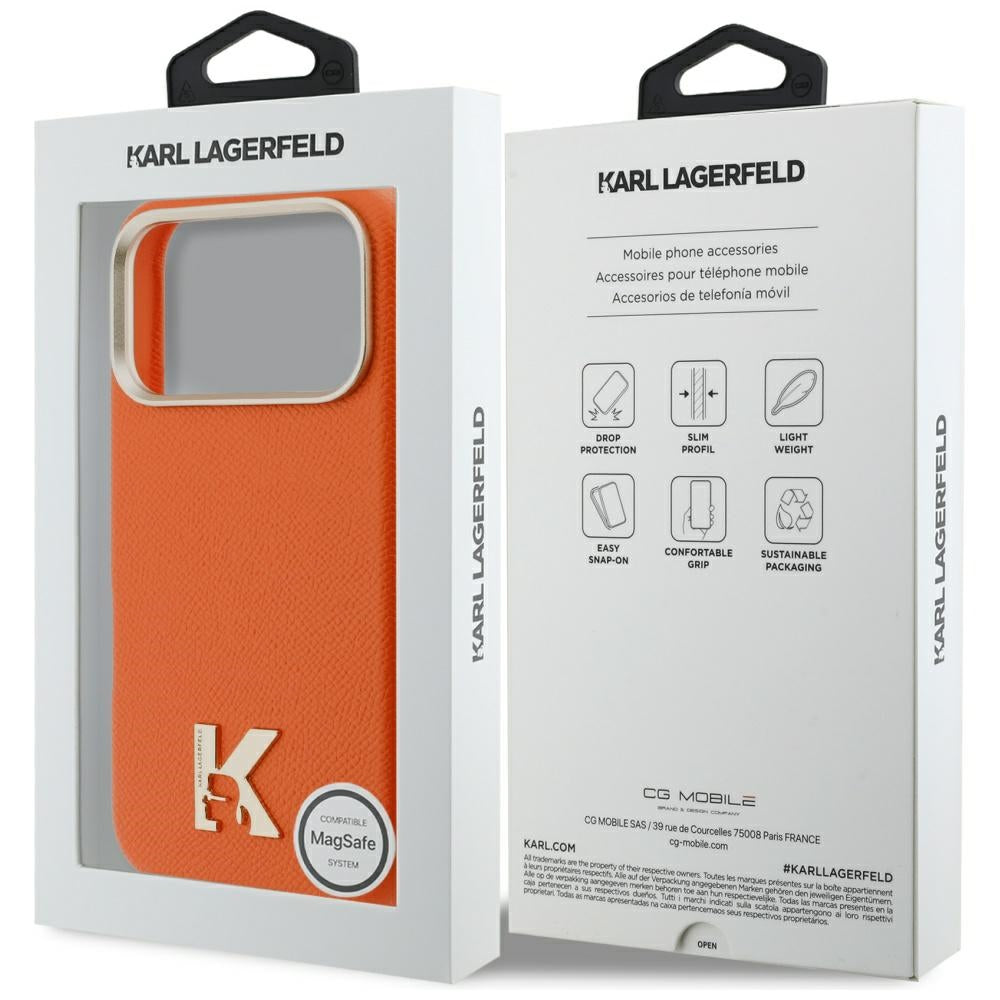 MagSafe tok Apple iPhone 17 Pro-hoz, Karl Lagerfeld, Karl Head Logo, Narancssárga