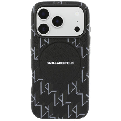 MagSafe tok Apple iPhone 17 Pro-hoz, Karl Lagerfeld, KL Monogram Logo, Fekete