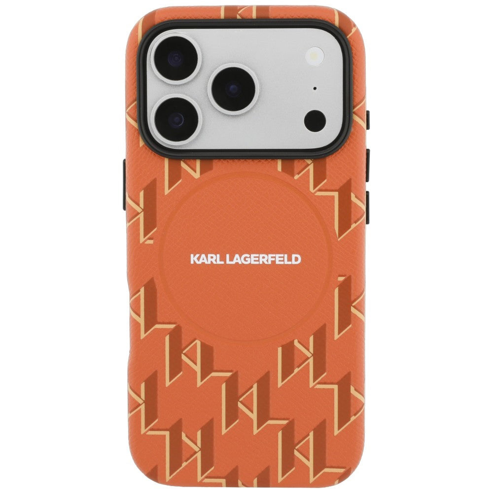 MagSafe tok Apple iPhone 17 Pro-hoz, Karl Lagerfeld, KL Monogram Logo, Narancssárga