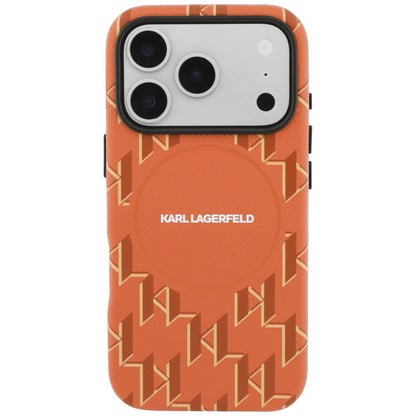 MagSafe tok Apple iPhone 17 Pro-hoz, Karl Lagerfeld, KL Monogram Logo, Narancssárga