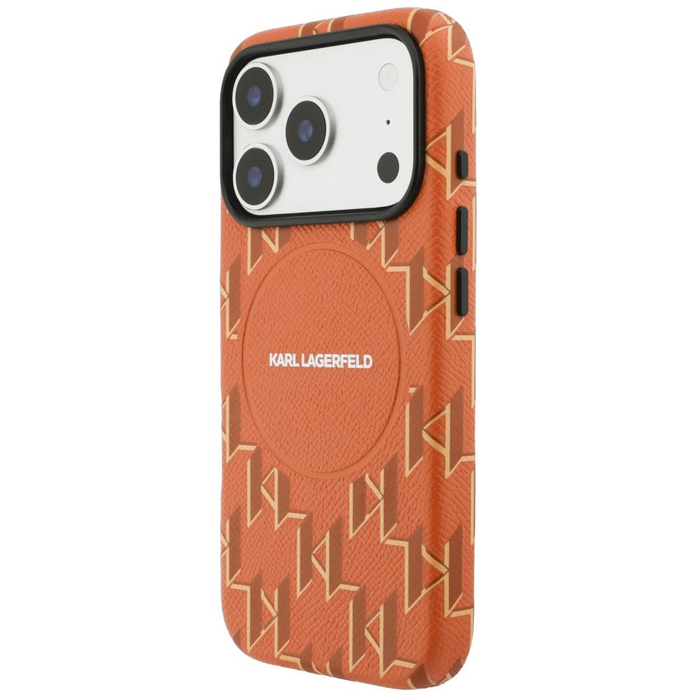 MagSafe tok Apple iPhone 17 Pro-hoz, Karl Lagerfeld, KL Monogram Logo, Narancssárga