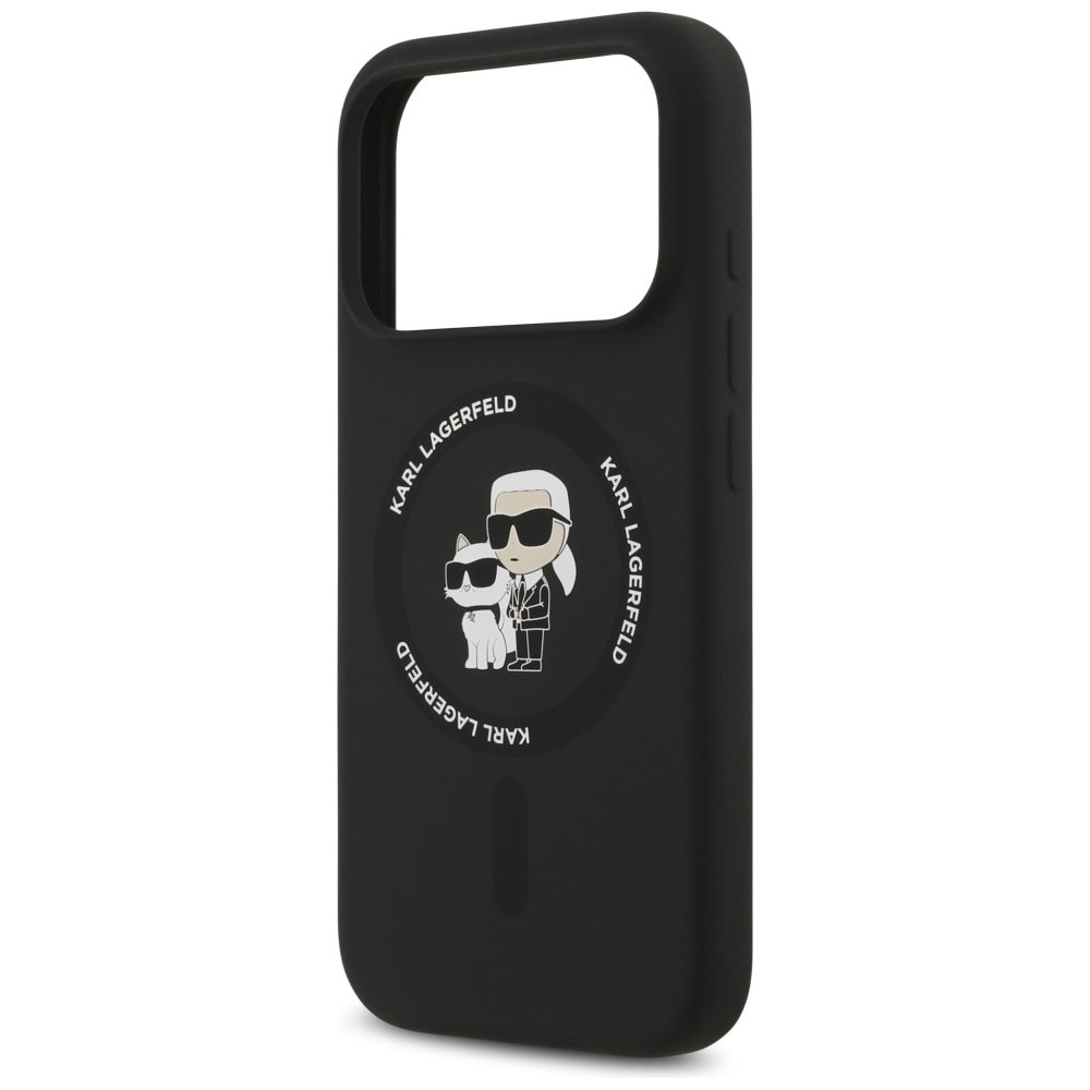 MagSafe tok Apple iPhone 17 Pro-hoz, Karl Lagerfeld, Ring Karl & Choupette, Fekete