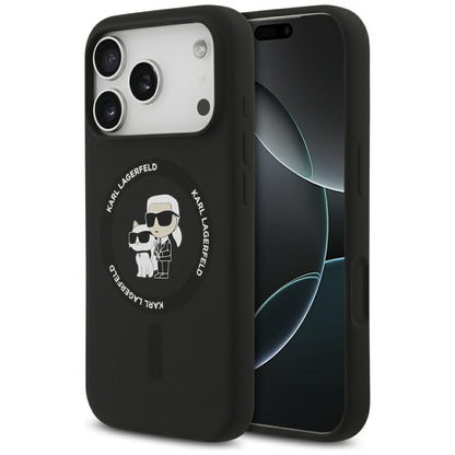 MagSafe tok Apple iPhone 17 Pro-hoz, Karl Lagerfeld, Ring Karl & Choupette, Fekete