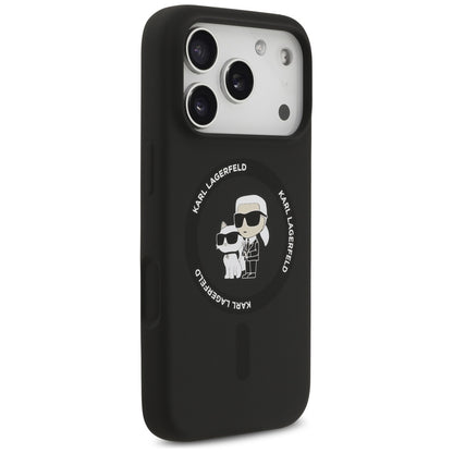 MagSafe tok Apple iPhone 17 Pro-hoz, Karl Lagerfeld, Ring Karl & Choupette, Fekete