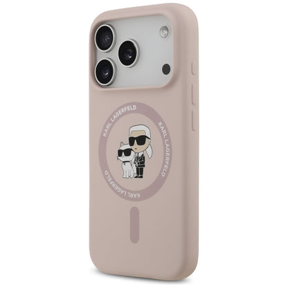 MagSafe tok Apple iPhone 17 Pro-hoz, Karl Lagerfeld, Ring Karl & Choupette, Rózsaszín