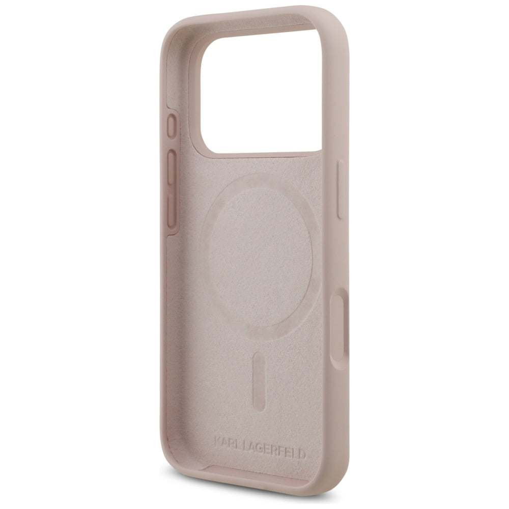 MagSafe tok Apple iPhone 17 Pro-hoz, Karl Lagerfeld, Ring Karl & Choupette, Rózsaszín