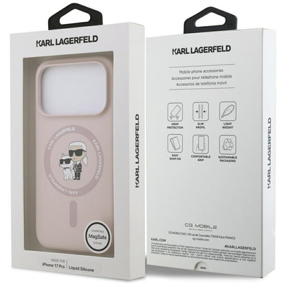 MagSafe tok Apple iPhone 17 Pro-hoz, Karl Lagerfeld, Ring Karl & Choupette, Rózsaszín