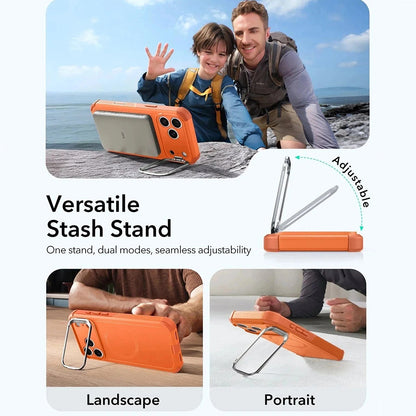 MagSafe tok Apple iPhone 17 Pro Max-hez, ESR, Cyber Armor Kickstand, Narancssárga