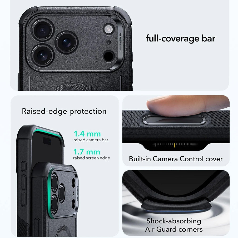 MagSafe tok Apple iPhone 17 Pro Max-hoz, ESR, Cyber, Fekete