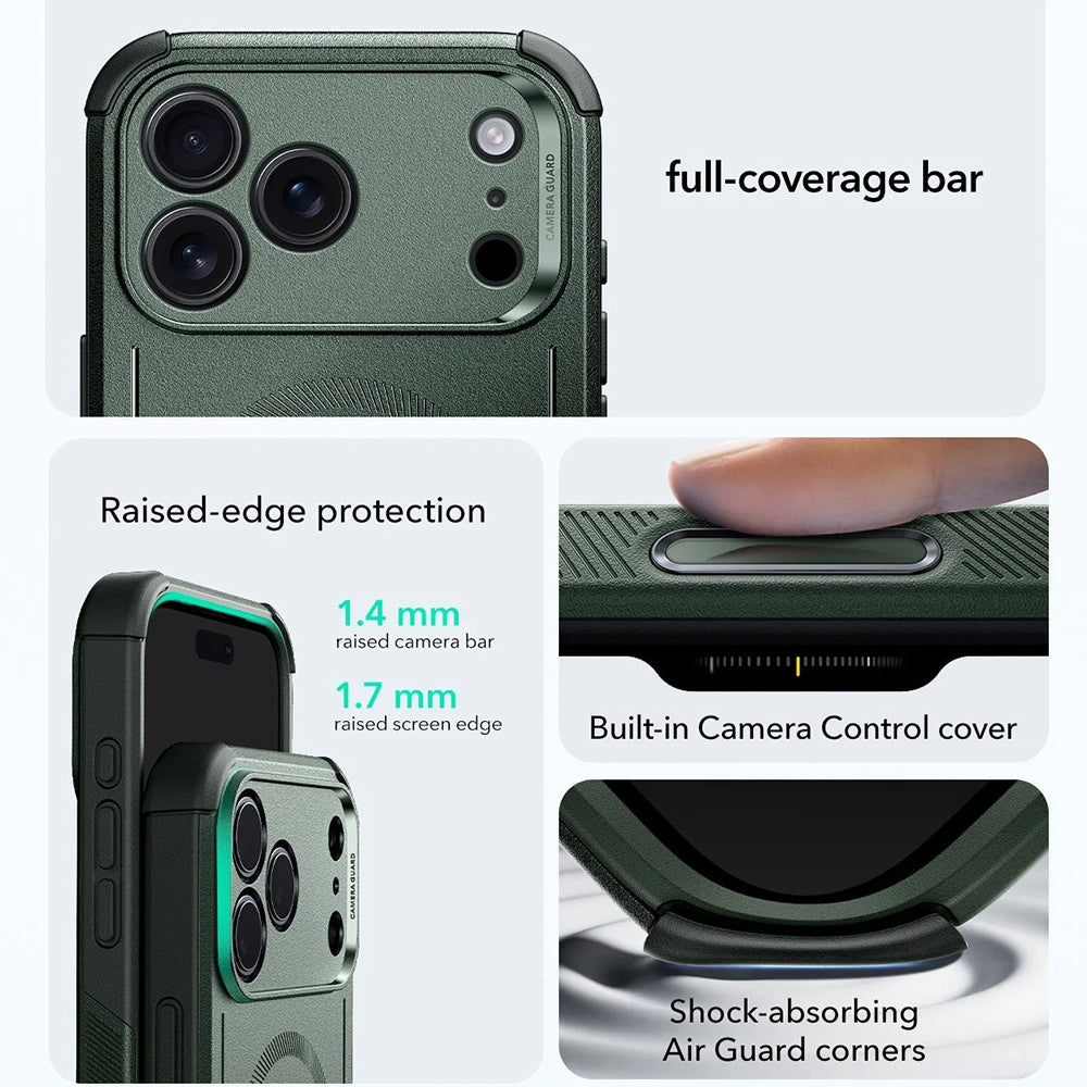 MagSafe tok Apple iPhone 17 Pro Max-hoz, ESR, Cyber, Zöld