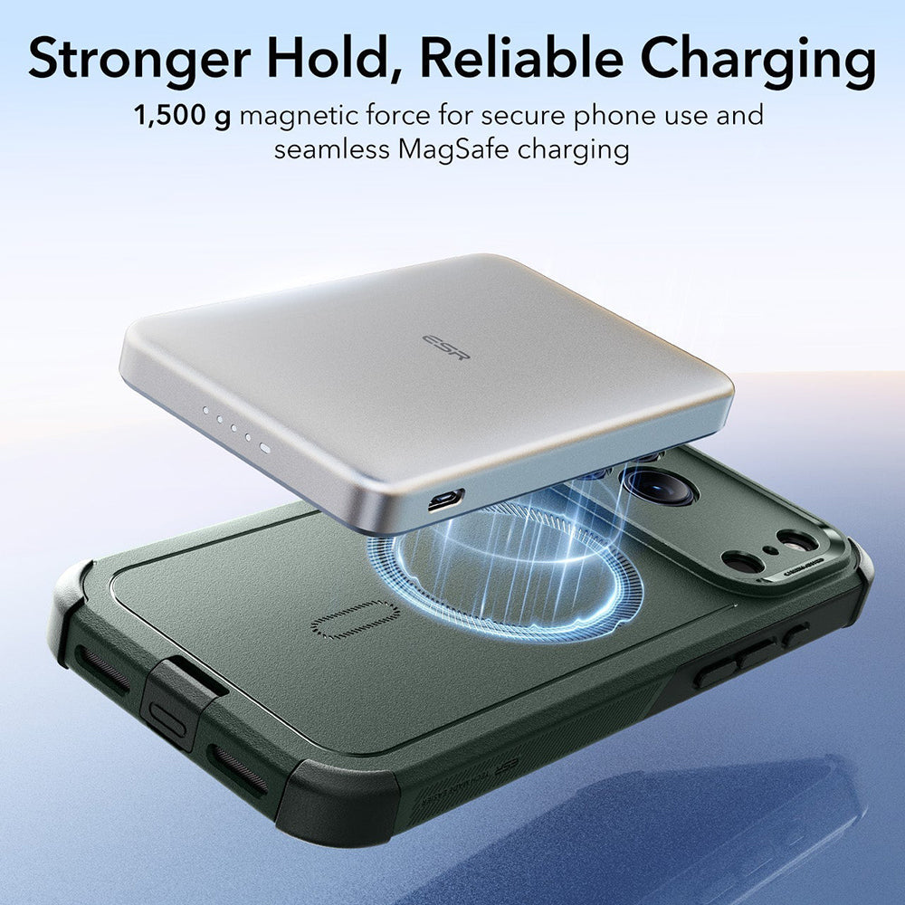MagSafe tok Apple iPhone 17 Pro Max-hoz, ESR, Cyber, Zöld