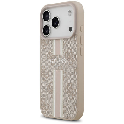 MagSafe tok Apple iPhone 17 Pro Max-hez, Guess, 4G Printed Stripes, Rózsaszín