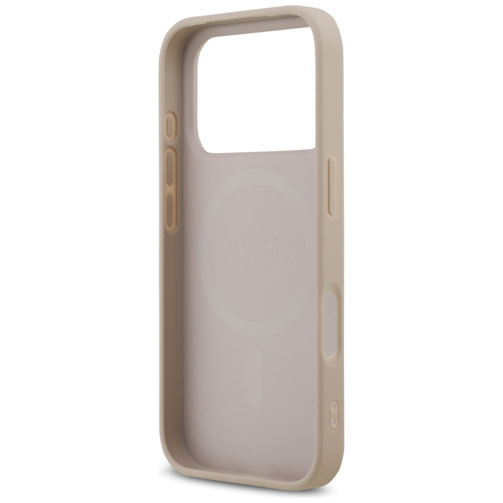 MagSafe tok Apple iPhone 17 Pro Max-hez, Guess, 4G Printed Stripes, Rózsaszín