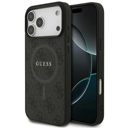 MagSafe tok Apple iPhone 17 Pro Max-hoz, Guess, 4G Ring Classic Logo, Fekete