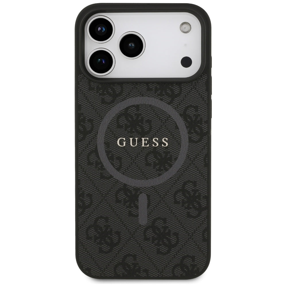 MagSafe tok Apple iPhone 17 Pro Max-hoz, Guess, 4G Ring Classic Logo, Fekete
