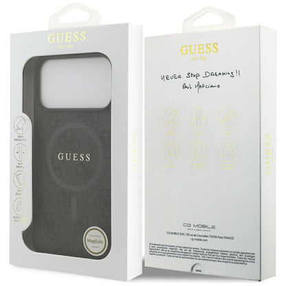 MagSafe tok Apple iPhone 17 Pro Max-hoz, Guess, 4G Ring Classic Logo, Fekete