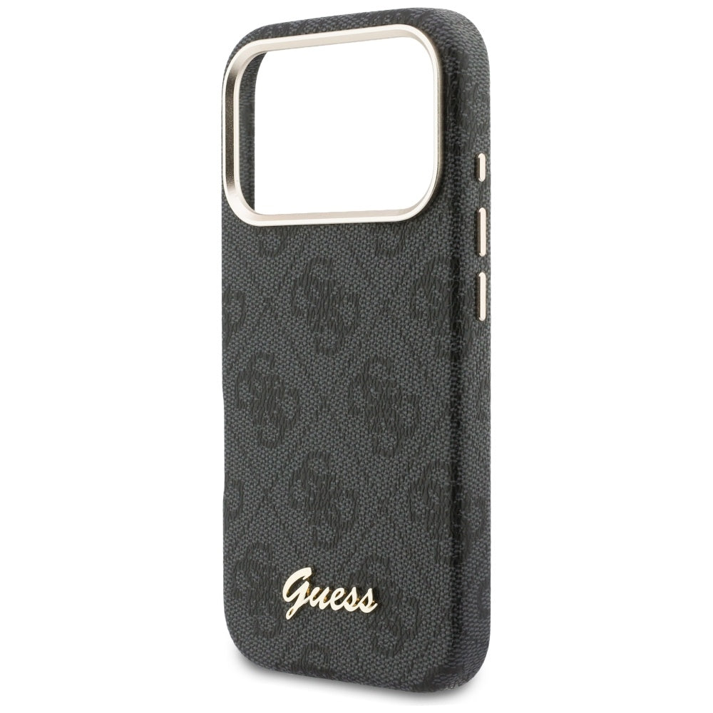 MagSafe tok Apple iPhone 17 Pro Max-hoz, Guess, 4G Script Logo, Fekete