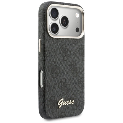 MagSafe tok Apple iPhone 17 Pro Max-hoz, Guess, 4G Script Logo, Fekete