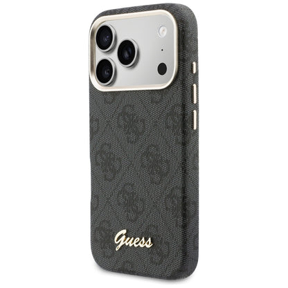 MagSafe tok Apple iPhone 17 Pro Max-hoz, Guess, 4G Script Logo, Fekete