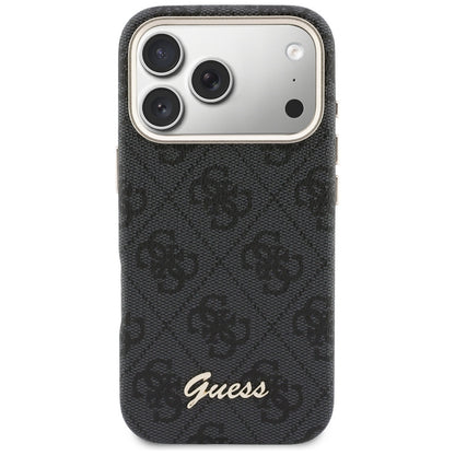 MagSafe tok Apple iPhone 17 Pro Max-hoz, Guess, 4G Script Logo, Fekete