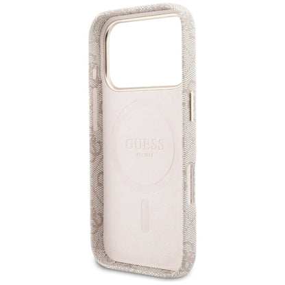 MagSafe tok Apple iPhone 17 Pro Max-hez, Guess, 4G Script Logo, Rózsaszín