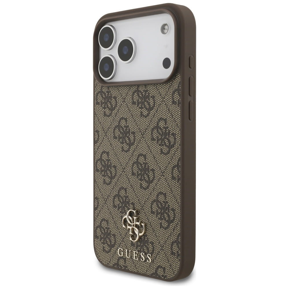 MagSafe tok Apple iPhone 17 Pro Max-hoz, Guess, 4G Small and Classic Logo, barna