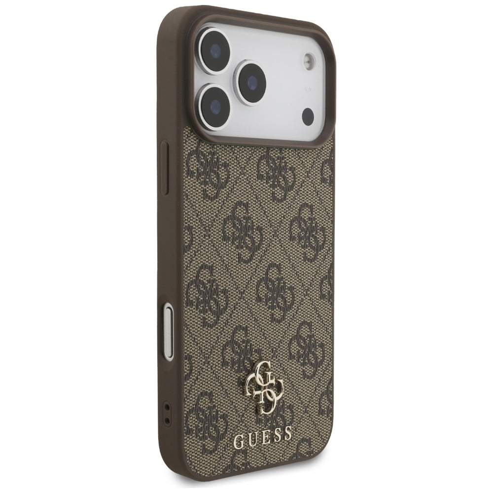 MagSafe tok Apple iPhone 17 Pro Max-hoz, Guess, 4G Small and Classic Logo, barna