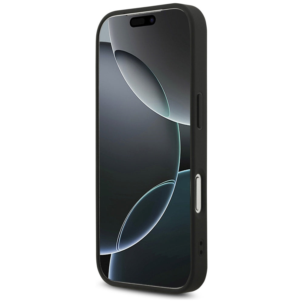 MagSafe tok Apple iPhone 17 Pro Max-hoz, Guess, 4G Triangle Strass, Fekete