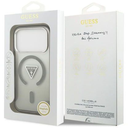 MagSafe tok Apple iPhone 17 Pro Max-hez, Guess, IML Gradient Triangle Logo, Kaki