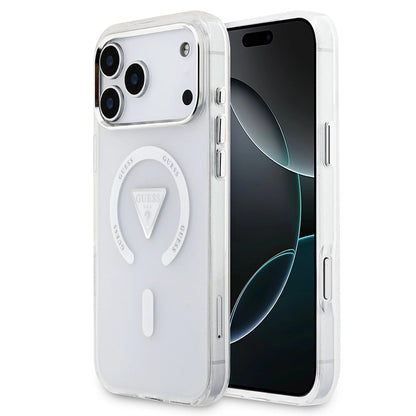 MagSafe tok Apple iPhone 17 Pro Max-hez, Guess, IML Gradient Triangle Logo, Átlátszó
