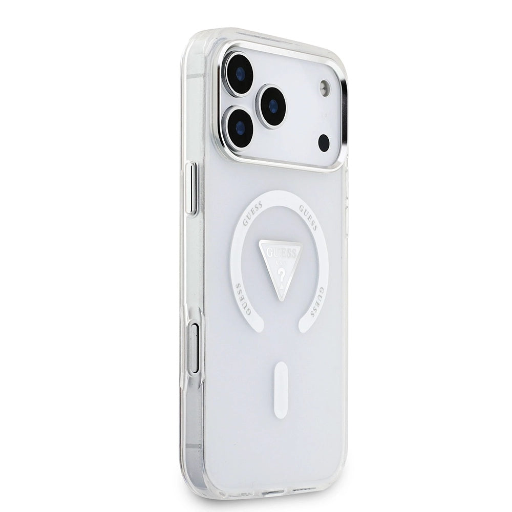 MagSafe tok Apple iPhone 17 Pro Max-hez, Guess, IML Gradient Triangle Logo, Átlátszó