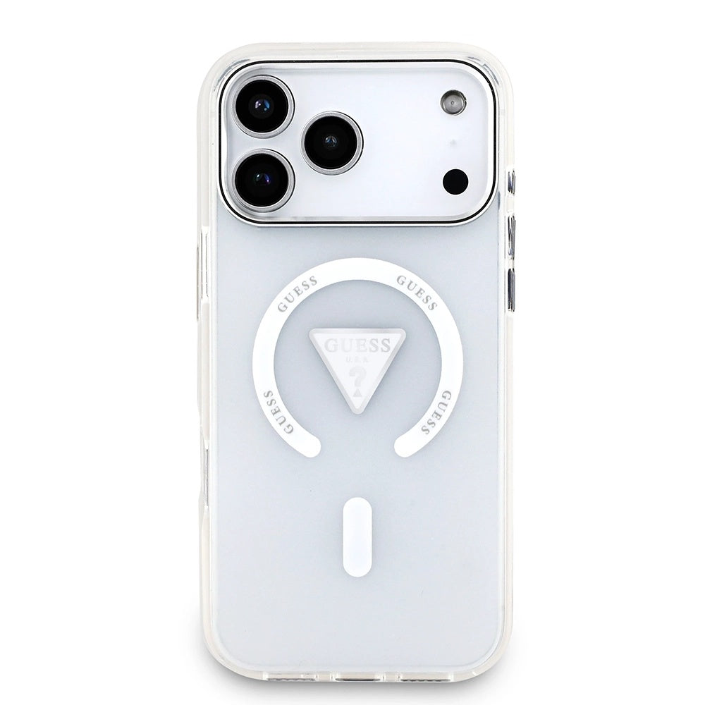 MagSafe tok Apple iPhone 17 Pro Max-hez, Guess, IML Gradient Triangle Logo, Átlátszó