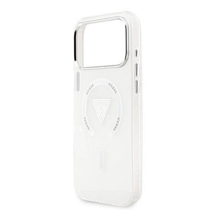 MagSafe tok Apple iPhone 17 Pro Max-hez, Guess, IML Gradient Triangle Logo, Átlátszó