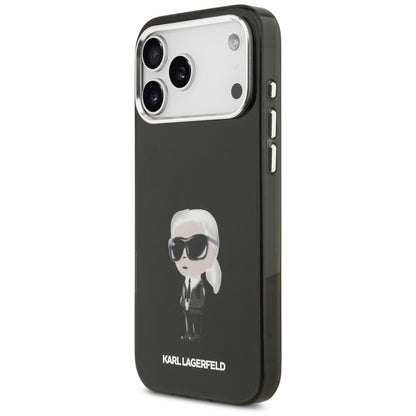 MagSafe tok Apple iPhone 17 Pro Max-hez, Karl Lagerfeld, IML Aquarelle Karl Ikonik, Fekete