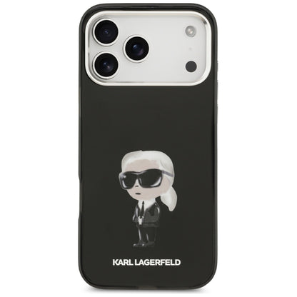 MagSafe tok Apple iPhone 17 Pro Max-hez, Karl Lagerfeld, IML Aquarelle Karl Ikonik, Fekete